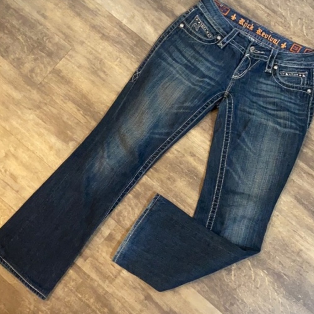 Rock Revival Noelle boot cut jeans sz 26 easy